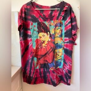 Vintage custom cut Selena tshirt tie dye